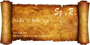 Szél Róza névjegykártya